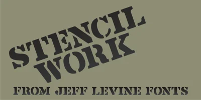 Stencil Work JNL Font