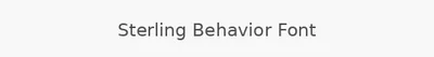 Sterling Behavior Font