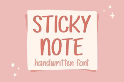 Sticky Note Font Free Download