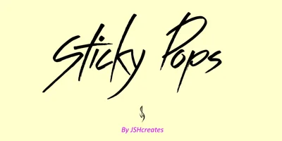Sticky Pops Font