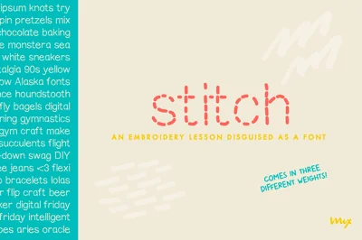 Stitch — An Embroidery Lesson Font