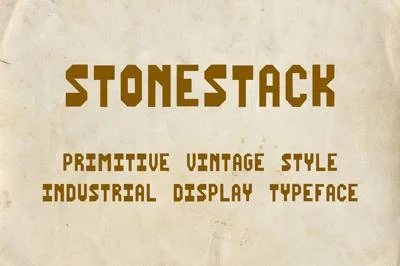 Stonestack Vintage Industrial Font