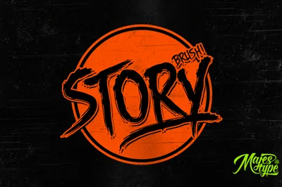 Story Brush + Webfonts - Brush Font