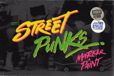 Street Punks: Retro Graffiti Font Free Download