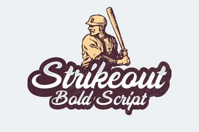 Strikeout - Bold Script