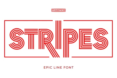 Striped Headline Font