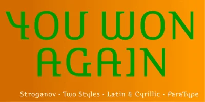 Stroganov Font