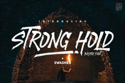 STRONGHOLD Brush font Free Download