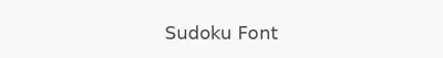 Sudoku Font