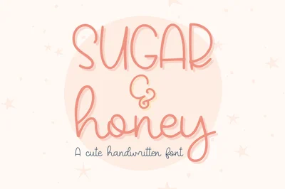 Sugar & Honey, Cute Handwritten Font