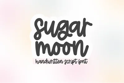 SugarMoon | Cute Script Font