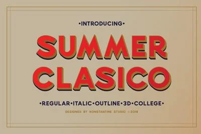 SUMMER CLASICO - Vintage Font