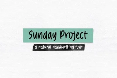 Sunday Project - handwriting font