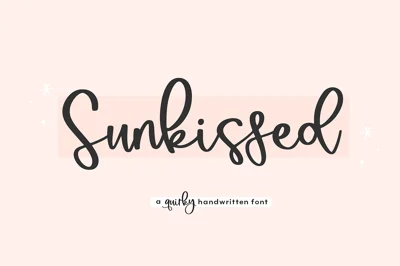 Sunkissed | Handwritten Script Font