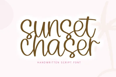 Sunset Chaser | Bouncy Script Font