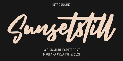 Sunsetstill Font