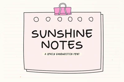 SUNSHINE NOTES Font