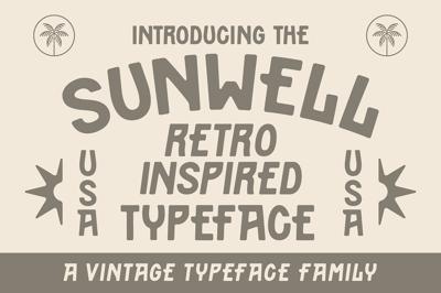Sunwell Typeface | Vintage Font Free Download