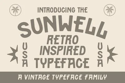 Sunwell Typeface | Vintage Font