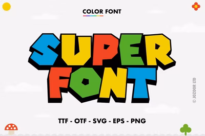 Super Color SVG Font Free Download