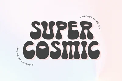 Super Cosmic | Bubbly Retro Font