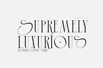 Supremely Luxurious Typeface