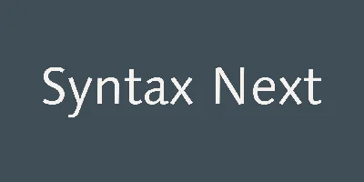 Syntax Next Font