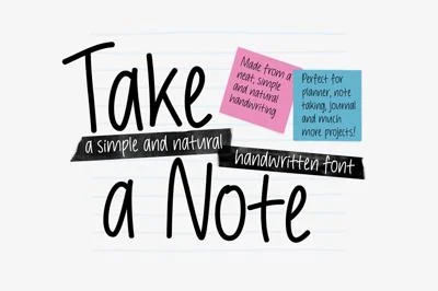 Take a Note - handwritten font