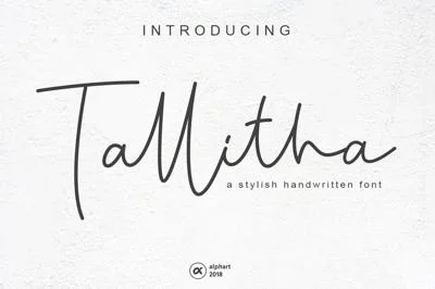 Tallitha a stylish handwritten font