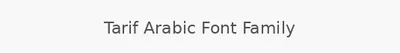 Tarif Arabic Font Family