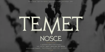 Temet Nosce Font