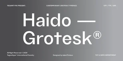 TG Haido Grotesk Font