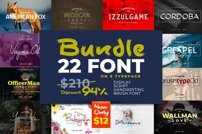 The 22 in 1 Wonderful Font Bundle