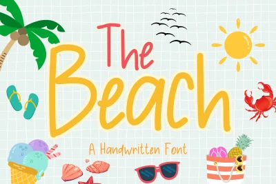 The Beach is a Cute Handwritten Font
