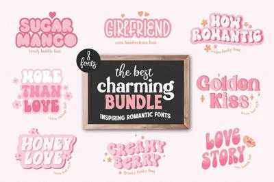 The Best Bundle - 8 Romantic Fonts