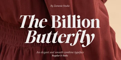 The Billion Butterfly Font