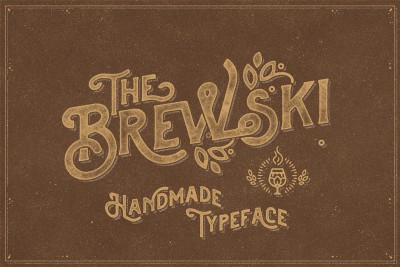 The Brewski - Textured Typeface