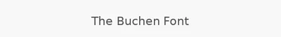 The Buchen Font