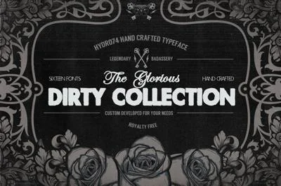 The Dirty Collection - 16 Fonts