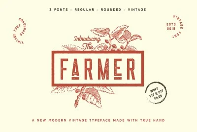 The Farmer Font - Condensed Typeface