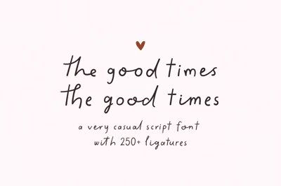 The Good Times ligature script font Free Download