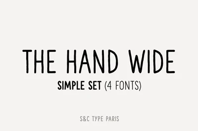 The Hand Wide Font Coll. (4 fonts)