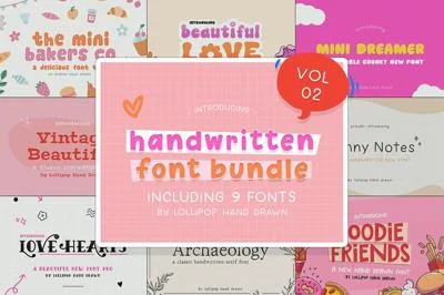 The Handwritten Font Bundle (Vol 02)