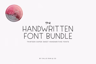 The Handwritten Font Bundle Vol. 1 Free Download