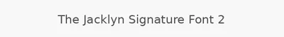 The Jacklyn Signature Font 2