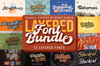 THE LAYERED FONT BUNDLE Free Download