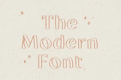 The Modern Font / sketched style