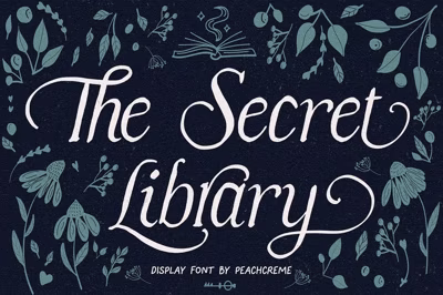 The Secret Library // Vintage Italic Free Download