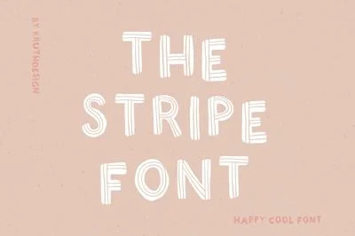 The Stripe Font / striped fonts