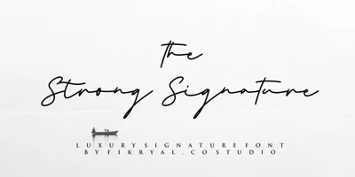 The Strong Signature Font